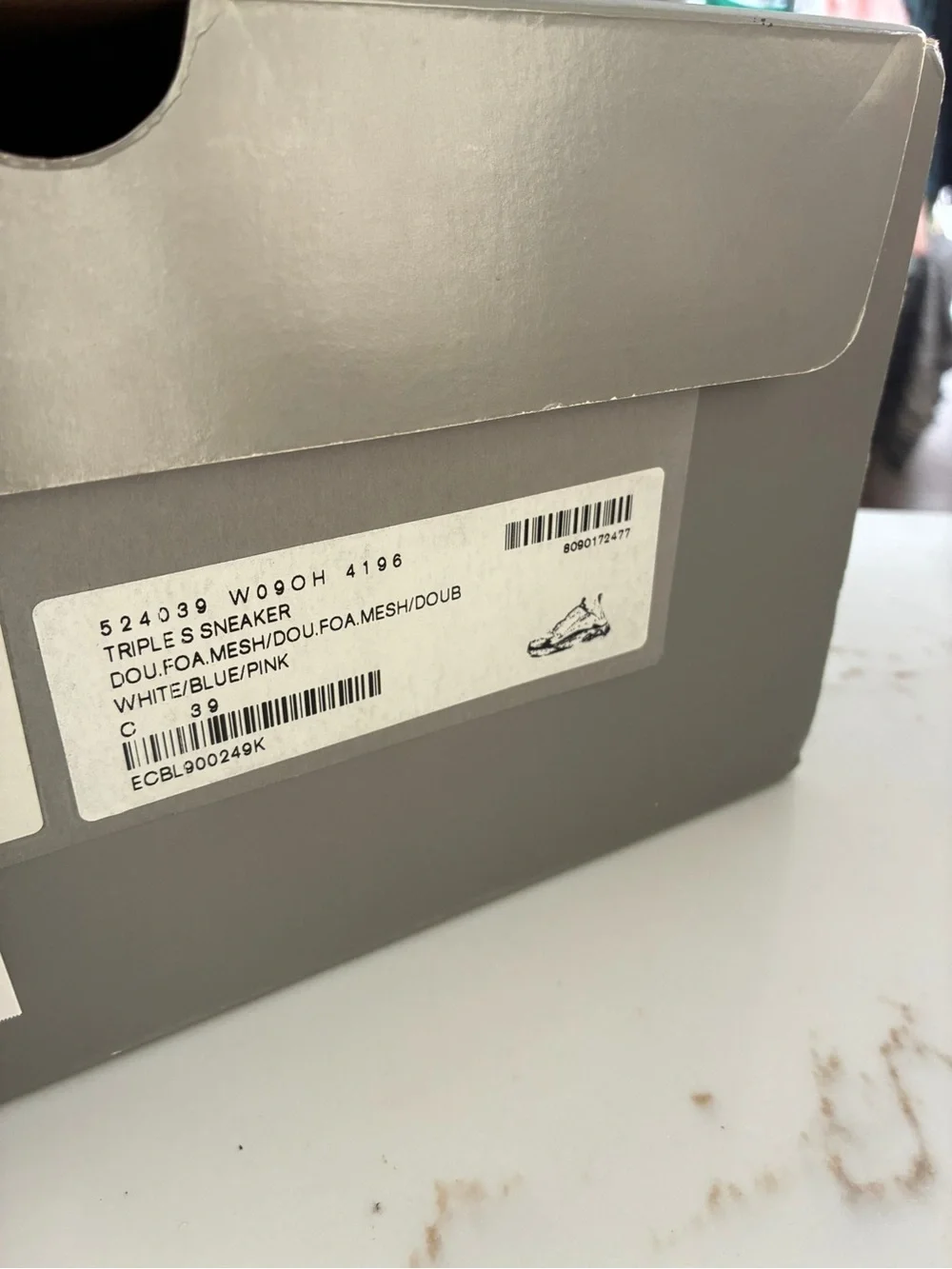 Balenciaga triple S Sneakers with Cream, Blue & Red Accents